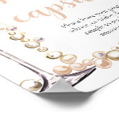 Perlen und Prosecco Time Kapsel Brautparty Poster (Ecke)