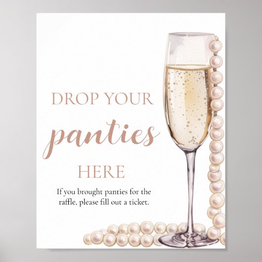 Perlen und Prosecco Unterlassen Sie Ihre Panties-S Poster (Vorne)
