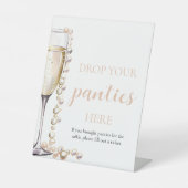 Perlen und Prosecco Unterlassen Sie Ihre Panties-S Sockelschild (Vorderseite)