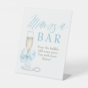 Perlen und Prosecco Vintage Mimosa Bar Schild