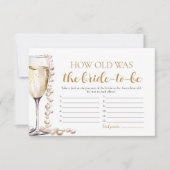 Perlen und Prosecco wie alt war das Brautspiel Einladung (Vorderseite)