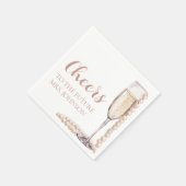 Perlen und Prosecco Zukunft Frau Brautparty Serviette (Ecke)