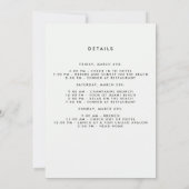 Perlen und rosa Bachelorette Wochenende Party Einladung (Rückseite)