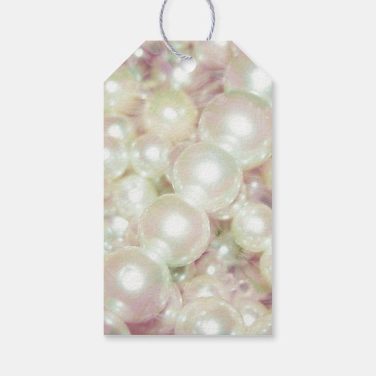 Perlen und rosa Daisy Geschenkanhänger (Rückseite)