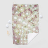 Perlen und rosa Daisy Golfhandtuch (Insitu)