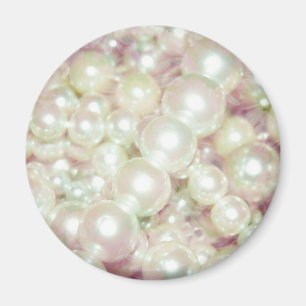 Perlen und rosa Daisy Magnet