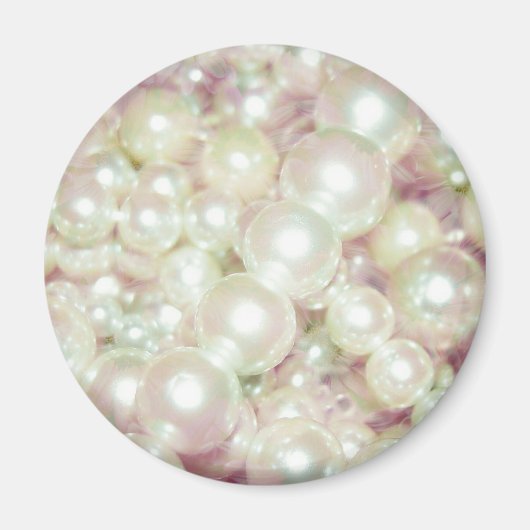 Perlen und rosa Daisy Magnet (Vorne)