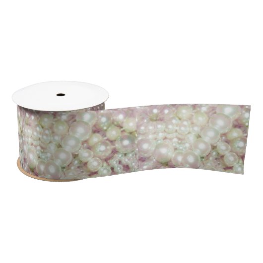 Perlen und rosa Daisy Satinband (Spule)