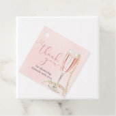 Perlen und rosa Prosecco-Brautparty Geschenkanhänger (Beispiel)