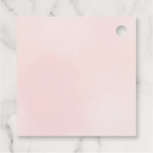 Perlen und rosa Prosecco-Brautparty Geschenkanhänger (Rückseite)