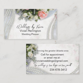 Perlen und Rose Hochzeitsplaner Visitenkarte