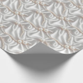 Perlen und Satin Geschenkpapier (Ecke)