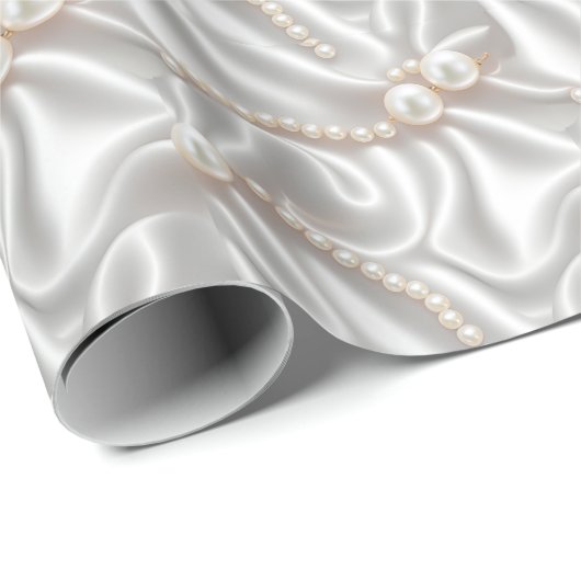 Perlen und Satin Geschenkpapier (Rolleneckpunkt)
