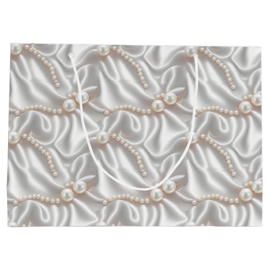 Perlen und Satin Große Geschenktüte (Rückseite)