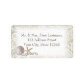 Perlen und Spitzen Adressaufkleber (Vorne)