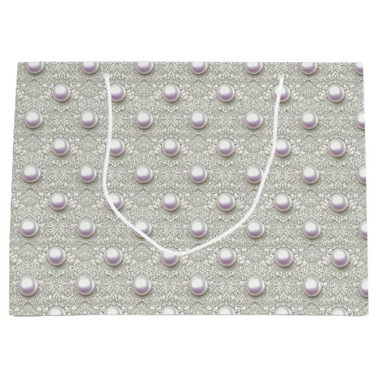 Perlen und Spitzen Große Geschenktüte (Vorderseite)