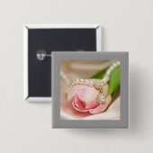 Perlen und Tulpe-Knopf Button (Vorne & Hinten)