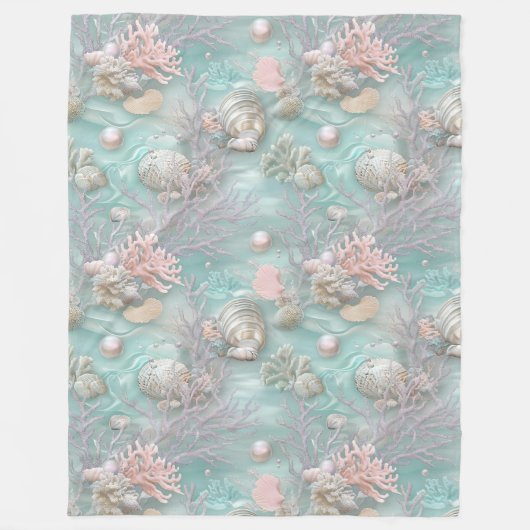 Perlen unter dem Meer Fleecedecke (Vorderseite)