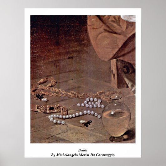 Perlen von Michelangelo Merisi Da Caravaggio Poster (Vorne)