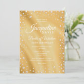 Perlen von Weisheit Gold und Perle Geburtstag Einladung (Stehend Vorderseite)