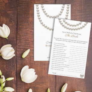 Perlen wie gut kennen Sie das Bride-Spiel