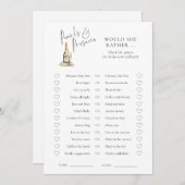 Perlen würden eher Brautparty Game Card Einladung (Vorne/Hinten)