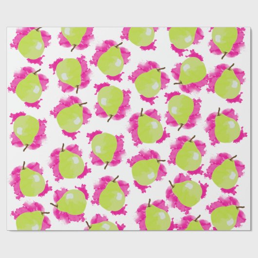 Perlenabbildung mit rosa Wasserfarbenspalte Geschenkpapier (Flach)