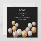 Perlenballons. Eleganter Geburtstag Einladung (Rückseite)