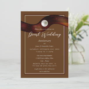 Perlenband, 30. Hochzeitstag Einladung
