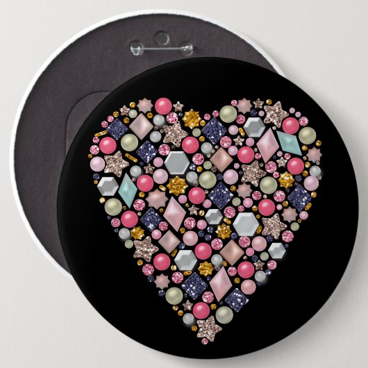 Perlendekoration Button (Vorne & Hinten)