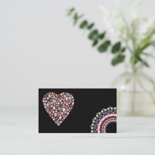 Perlendekoration Visitenkarte (Stehend Vorderseite)