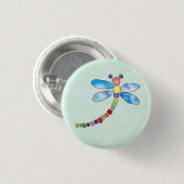 Perlenlibelle Button (Vorne & Hinten)