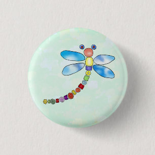 Perlenlibelle Button