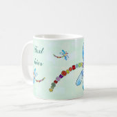 Perlenlibelle, personalisiert kaffeetasse (Vorderseite Links)