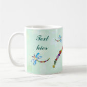 Perlenlibelle, personalisiert kaffeetasse (Links)