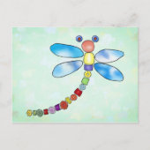 Perlenlibelle Postkarte (Vorderseite)