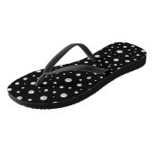 Perlenmuster auf schwarzem Hintergrund Badesandalen (Schrägansicht)