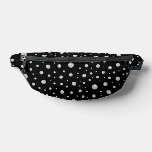 Perlenmuster auf schwarzem Hintergrund Bauchtasche (Ablage )