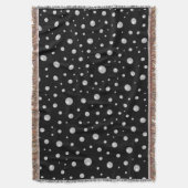 Perlenmuster auf schwarzem Hintergrund Decke (Vorderseite Vertikal)