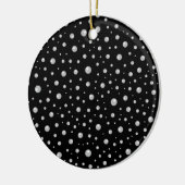 Perlenmuster auf schwarzem Hintergrund Keramik Ornament (Links)