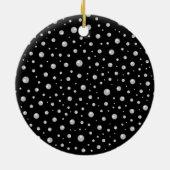 Perlenmuster auf schwarzem Hintergrund Keramik Ornament (Hinten)