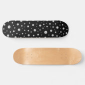 Perlenmuster auf schwarzem Hintergrund Skateboard (Horizontal)