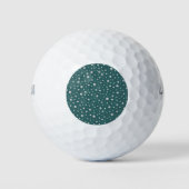 Perlenmuster auf transformierendem Türkis-Hintergr Golfball (Vorderseite)