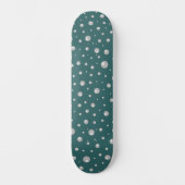 Perlenmuster auf transformierendem Türkis-Hintergr Skateboard (Vorderseite)