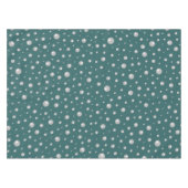 Perlenmuster auf transformierendem Türkis-Hintergr Tischdecke (Vorderseite (Horizontal))