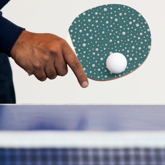 Perlenmuster auf transformierendem Türkis-Hintergr Tischtennis Schläger (InSitu)