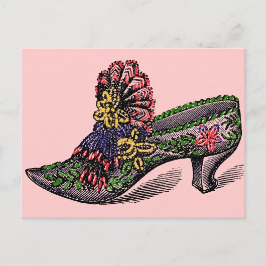 Perlenpantoffel Postkarte (Vorderseite)