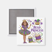 Perlenprinzessin - Mardi Gras Magnet (Vorderseite/Rückseite)