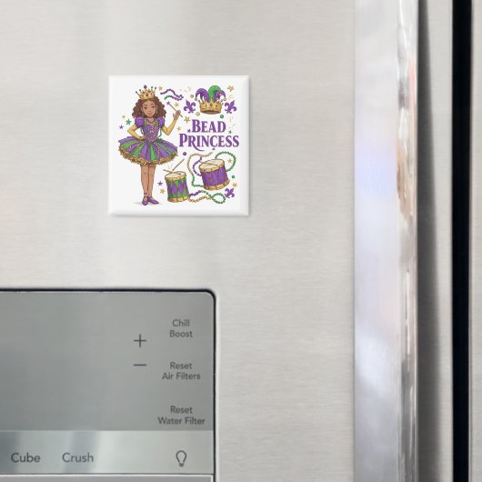 Perlenprinzessin - Mardi Gras Magnet (In Situ (Kühlschrank))