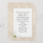 Perlenrahmen auf Damaskusmuster Einladung (Vorne/Hinten)